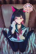 Croissant Doll #B04 155cm Love Doll – Vinyl Head, Hand-Painted Makeup, White Skin, Cosplay Style, Tsundere