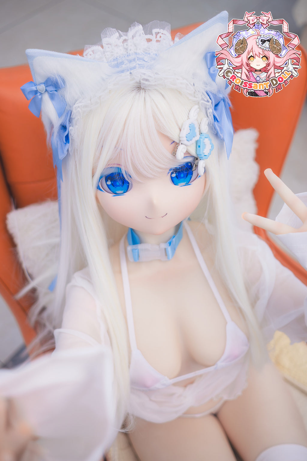 Croissant Doll #B04 155cm-plus Love Doll , Decal Makeup, Vinyl Head, Fair Skin, Cat Girl